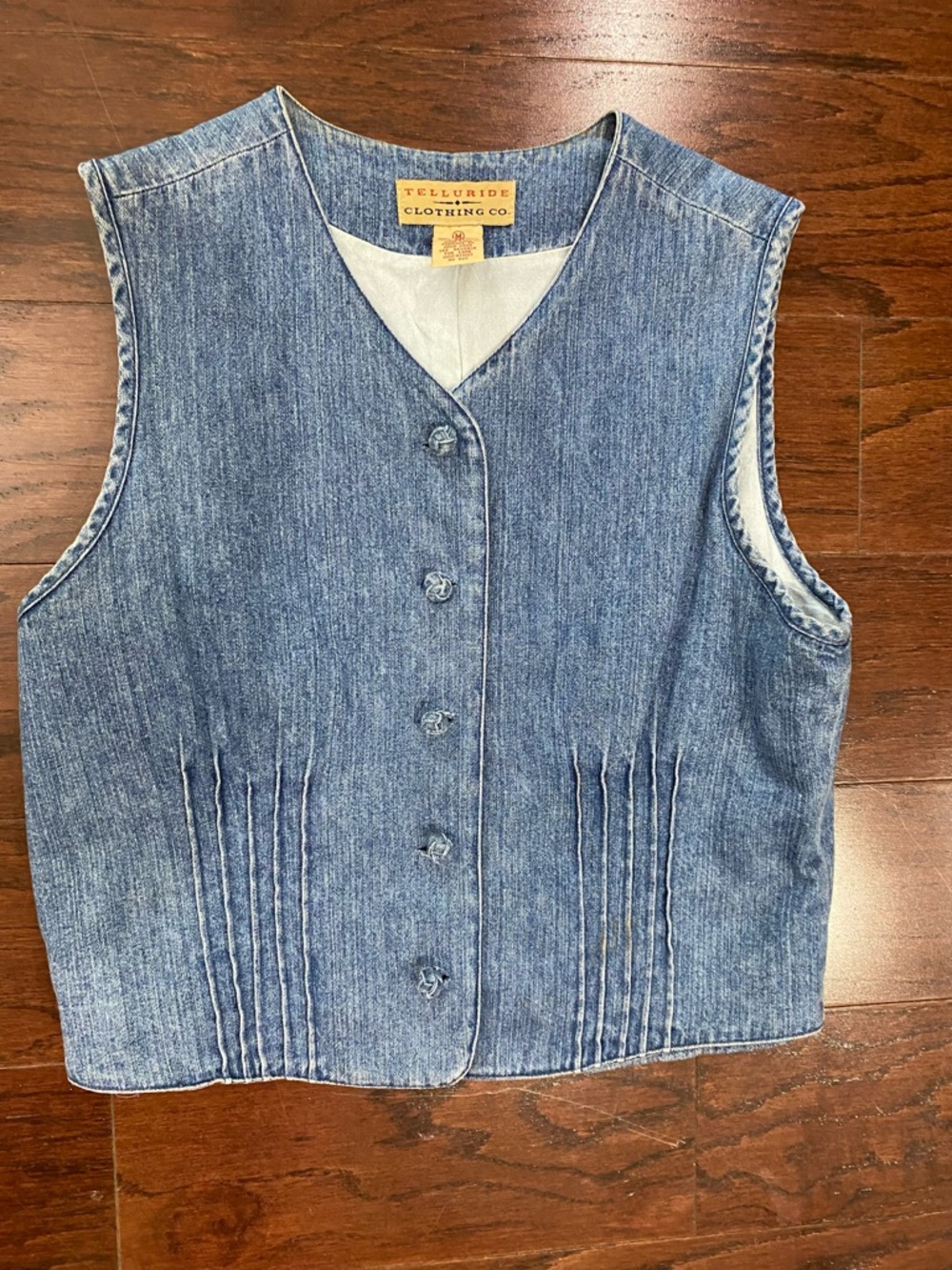 Telluride Denim 90’s Women’s Button Up Vest Size M Oriental bohemian western